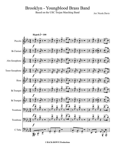 Brooklyn - Youngblood Brass Band (Marching) sheet music download free ...