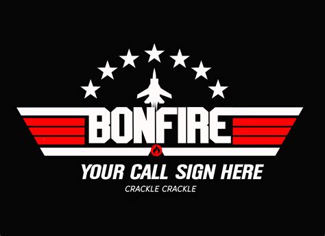 Bonfire Top Gun “Your Call sign Here” T shirt