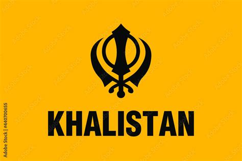 Vecteur Stock Khalistan Flag with a Sikh holy symbol. (Some Indian ...