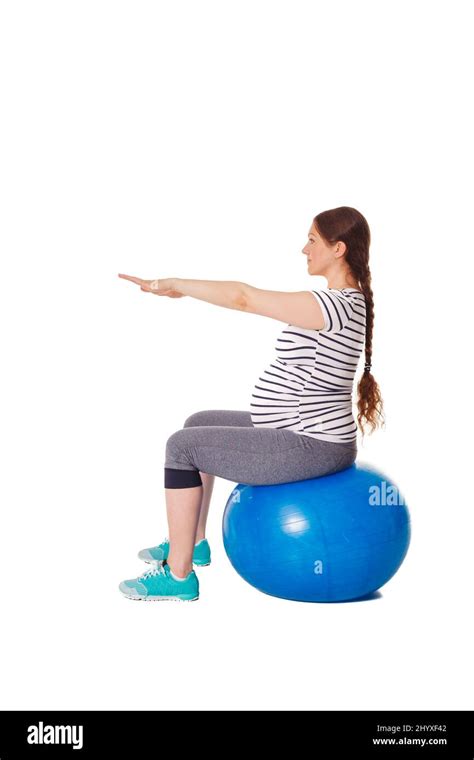 Pregnant exercise ball Cut Out Stock Images & Pictures - Alamy