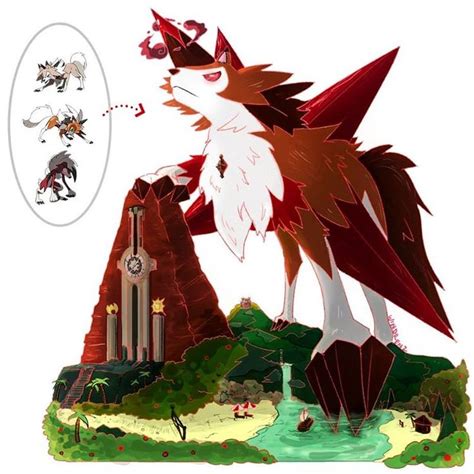 @windrenz on Instagram: “Concept fanmade design of Gigantamax Lycanroc ...