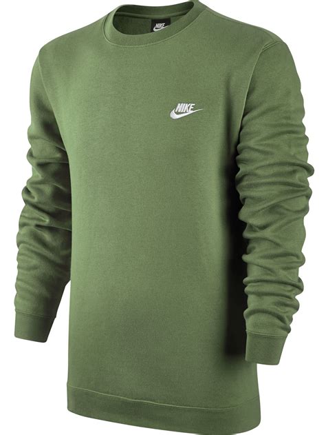 Nike - Nike NSW Club Fleece Crew Neck Men's Sweatshirt Green/White ...