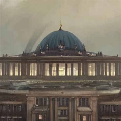 giant volkshalle building, berlin 1 9 4 5, matte | Stable Diffusion