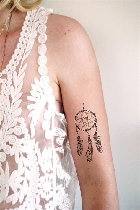 Dreamcatcher Temporary Tattoo Bohemian Temporary Tattoo Boho Temporary ...