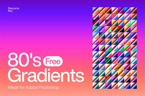 80s Chrome Free Photoshop Gradients .gdr file - PsFiles