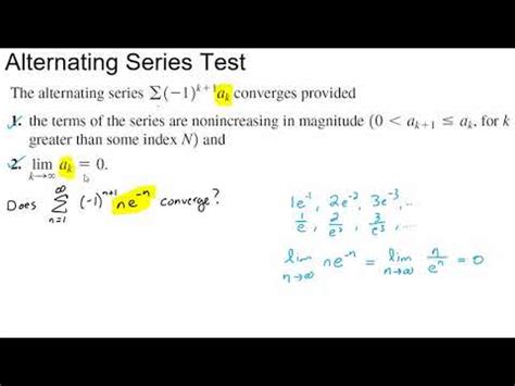 Alternating Series Test Examples - YouTube