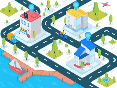 Isometric City Illustration by Zen for Fikri Studio on Dribbble