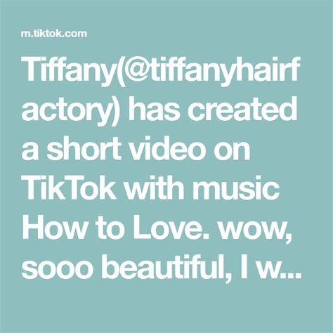 Tiffany(@tiffanyhairfactory) has created a short video on TikTok with ...