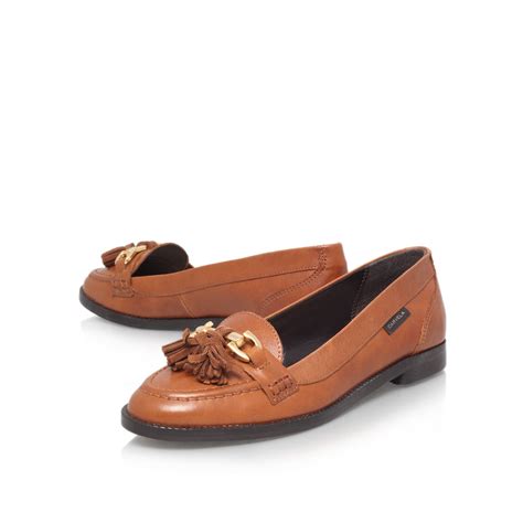 Carvela kurt geiger List Flat Slip On Loafers in Brown | Lyst