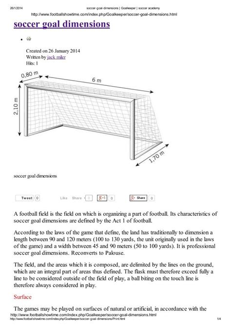 Soccer Post Dimensions