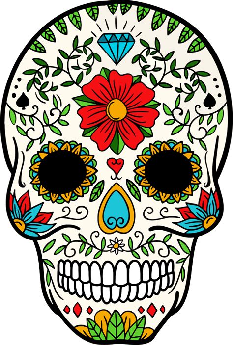 Download Big Image - Day Of The Dead Skeleton Skull Clipart (#856354) - PinClipart