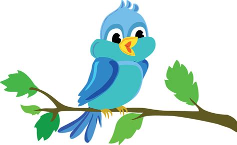 Free vector graphic: Bird, Branch, Cute, Vector, Blue - Free Image on ...