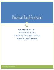 Facial Muscles of Expression: Functions and Classification | Course Hero