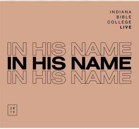 In His Name (En Su Nombre) Split Track – Indiana Bible College Store