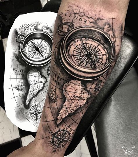 Pin on compass Tattoos