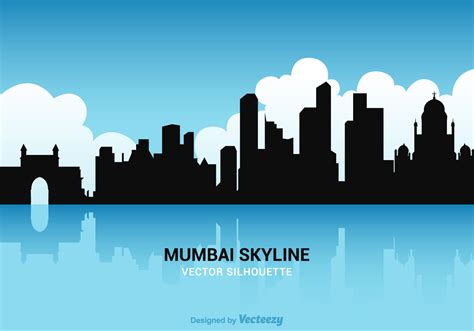 Free Mumbai Skyline Silhouette Vector 130406 Vector Art at Vecteezy