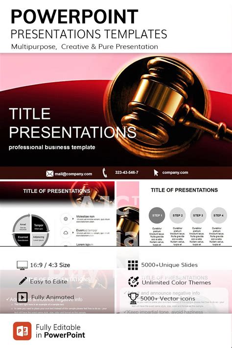 Law cases PowerPoint Template