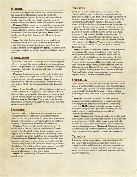 dnd-5e-homebrew: Weapons, Properties, Materials... - A Place for ...