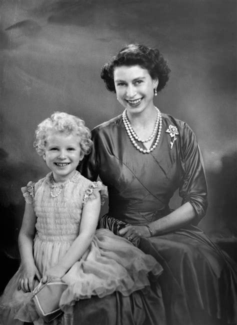 Queen Elizabeth II With Her Only Daughter, Anne, Princess Royal, in ...