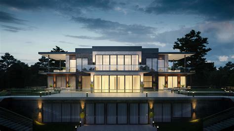 EXTERIOR RENDERING FOR A SPECTACULAR HOUSE DESIGN :: Behance