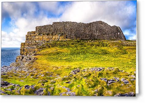 Dún Aonghasa - Prehistoric Hill Greeting Card by Mark Tisdale