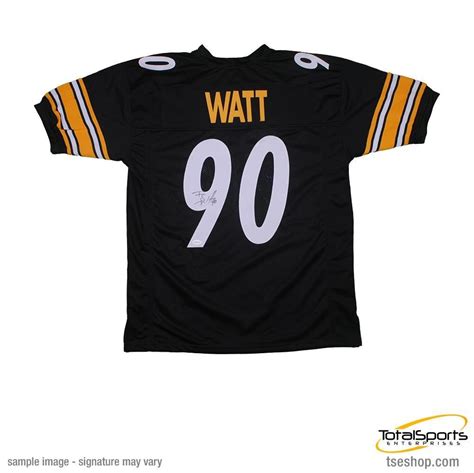 TJ Watt Signed Black Custom Football Jersey | Custom football, Football ...