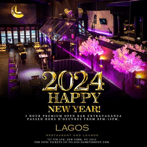 Lagos NYC New Years Eve party 2024 | Lagos TSQ, New York, NY | December ...