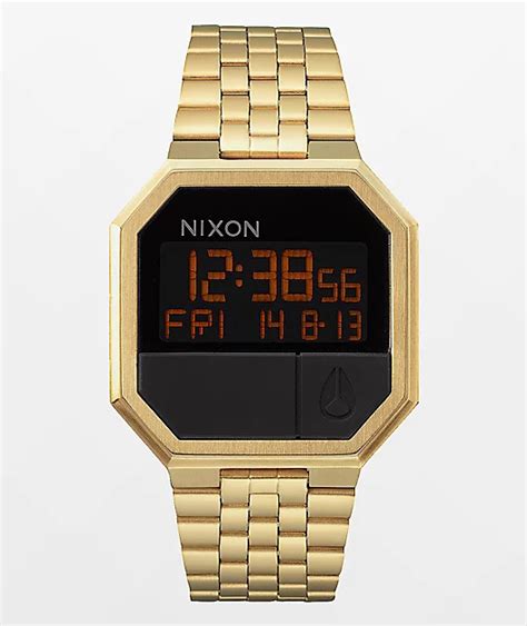 Nixon Re-Run Gold Digital Watch