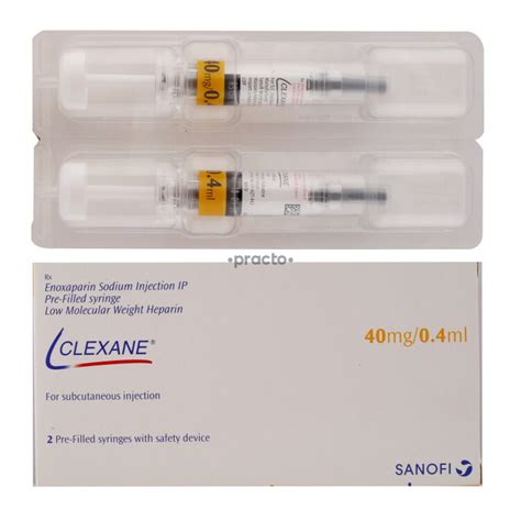 Clexane 40 MG Injection - Uses, Dosage, Side Effects, Price, Composition | Practo