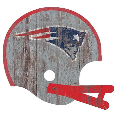 NFL New England Patriots Fan Creations Distressed Helmet Cutout Sign | Fan creations, Patriots ...