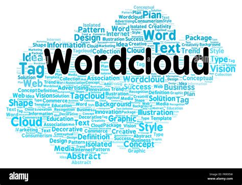 Word cloud shape concept Stock Photo - Alamy