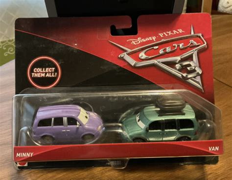 Disney Pixar Cars 3 MINNY & VAN 2 Pack Diecast Scale 1:55 - New In Sealed Box | #4601001589