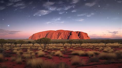 Premium AI Image | Night view of Uluru Ayers Rock