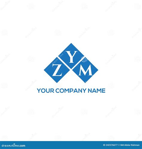 ZYM Letter Logo Design on White Background. ZYM Creative Initials Letter Logo Concept Stock ...