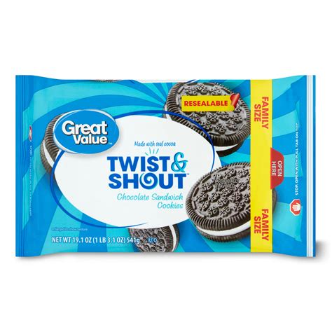 Buy Great Value Twist & Shout Chocolate Sandwich Cookies, 19.1 oz Online at Lowest Price in Ubuy ...