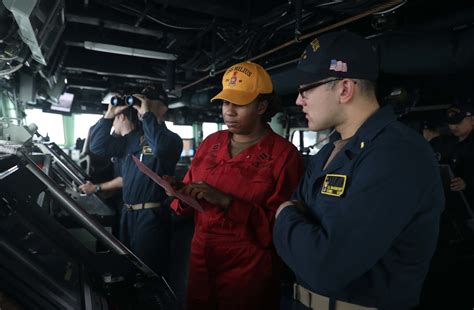 DVIDS - Images - USS Milius Sailors Stand Watch on the Ship's Bridge ...