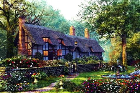 [42+] Country Cottage Wallpaper on WallpaperSafari