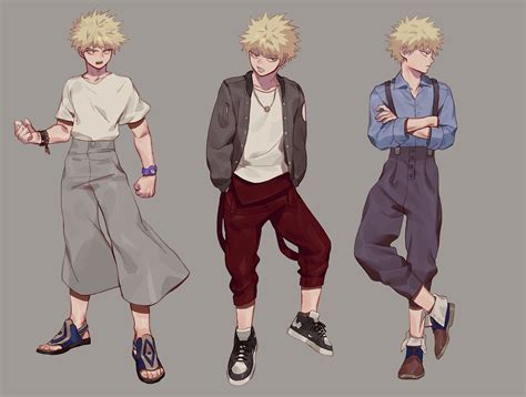 Pin by pim nekojame on My hero academia | Bakugo casual clothes fanart ...