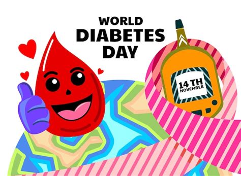 Premium Vector | World diabetes day theme banner vector illustration design