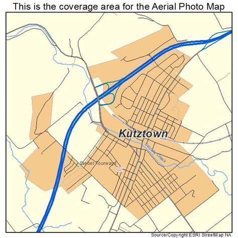 Aerial Photography Map of Kutztown, PA Pennsylvania