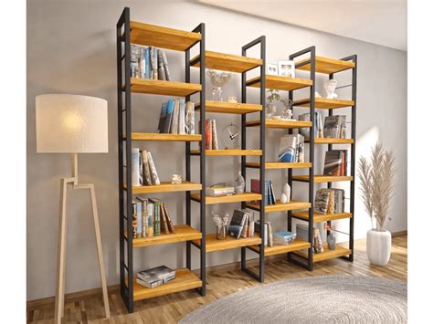 Wooden Book Shelf, Modular Floating Bookcase, Wall Mounted Shelves ...