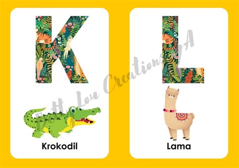 Afrikaans Alphabet Flash Cards animals/afrikaanse Alfabet - Etsy