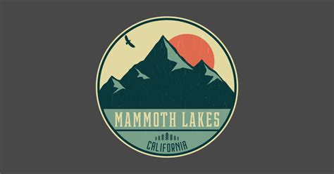 Mammoth Lakes California Retro Mountain Badge - Mammoth Lakes California - Sticker | TeePublic