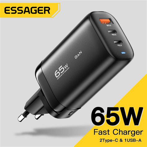 Essager 65W Fast Charger USB Type C QC3.0 PD3.0 Phone Charger Fast Charging For iPhone Huawei ...