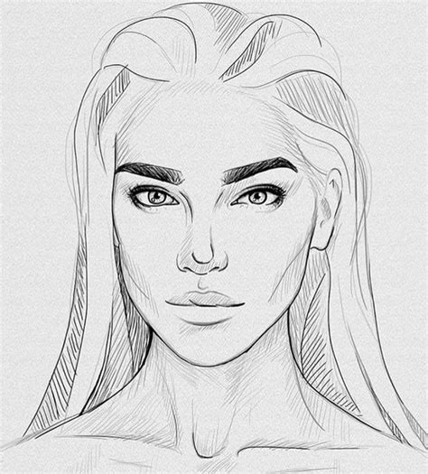 Basic Face Drawing at PaintingValley.com | Explore collection of Basic ...