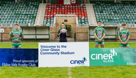 CiNER Glass UK announced as new Stadium Naming rights sponsors of Ebbw ...