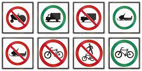 Regulatory Road Signs in Ontario - Canada Stock Illustration ...