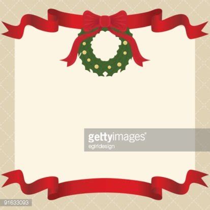 Christmas Wreath And Ribbon Stock Clipart | Royalty-Free | FreeImages