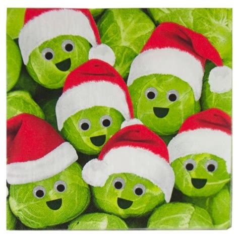 Tesco Christmas Sprouts Napkin 33Cm 20 Pack - Tesco Groceries