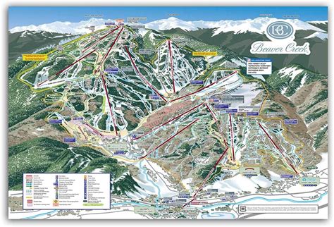 Amazon.com: Beaver Creek Ski Resort Trail Map Poster Framed or Unframed (36"x24" Unframed ...